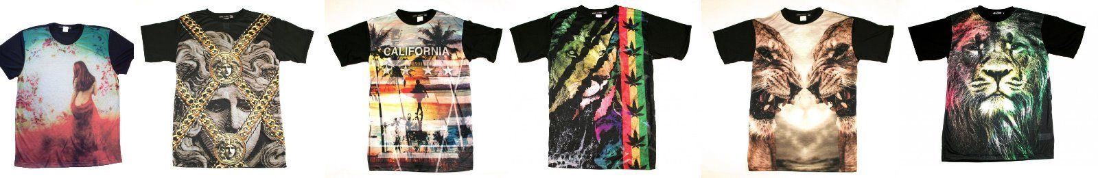 MENS SUBLIMATION SHORT SLEEVE T-SHIRT CHEETAH CLEOPTRA LEPARDS CALI SWAG MEDUSA
