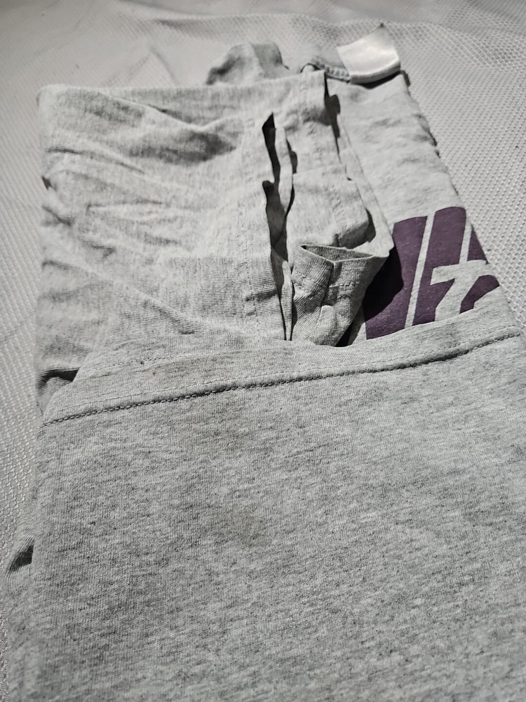 Vintage Nike Shirt Men XL Gray Solid Graphic Print Spellout Casual Y2k Tee