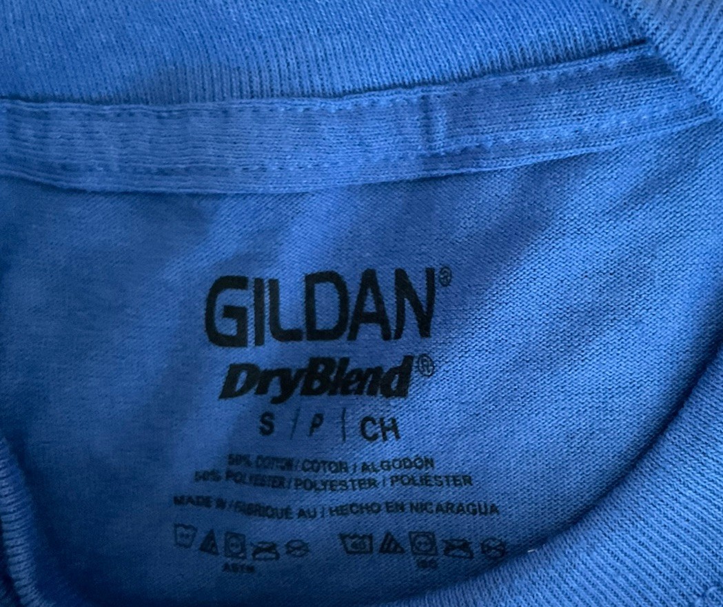 (2pack )Gildan ,DryBlend T-Shirt, Small,P, Blue.