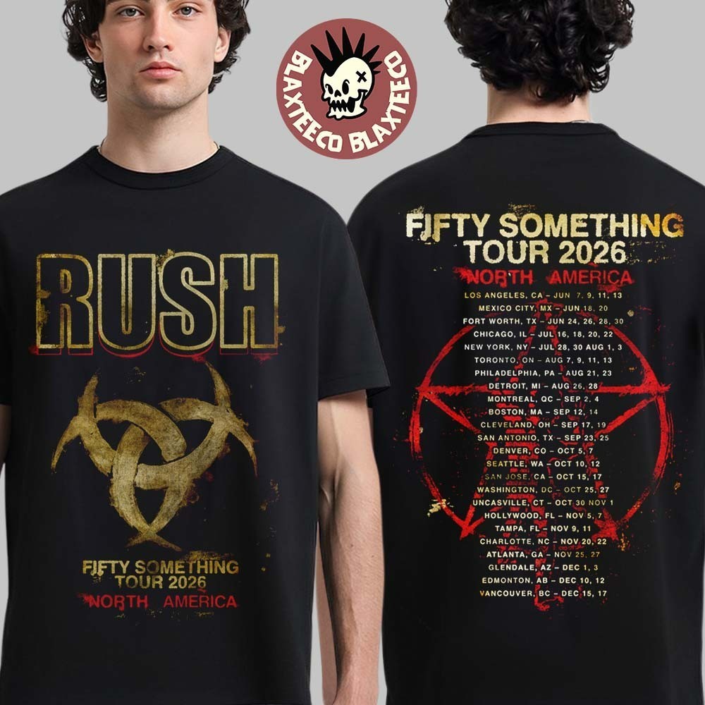 Rush Stage Logo Fifty Something Tour 2026 Graphic T-Shirt S-5XL