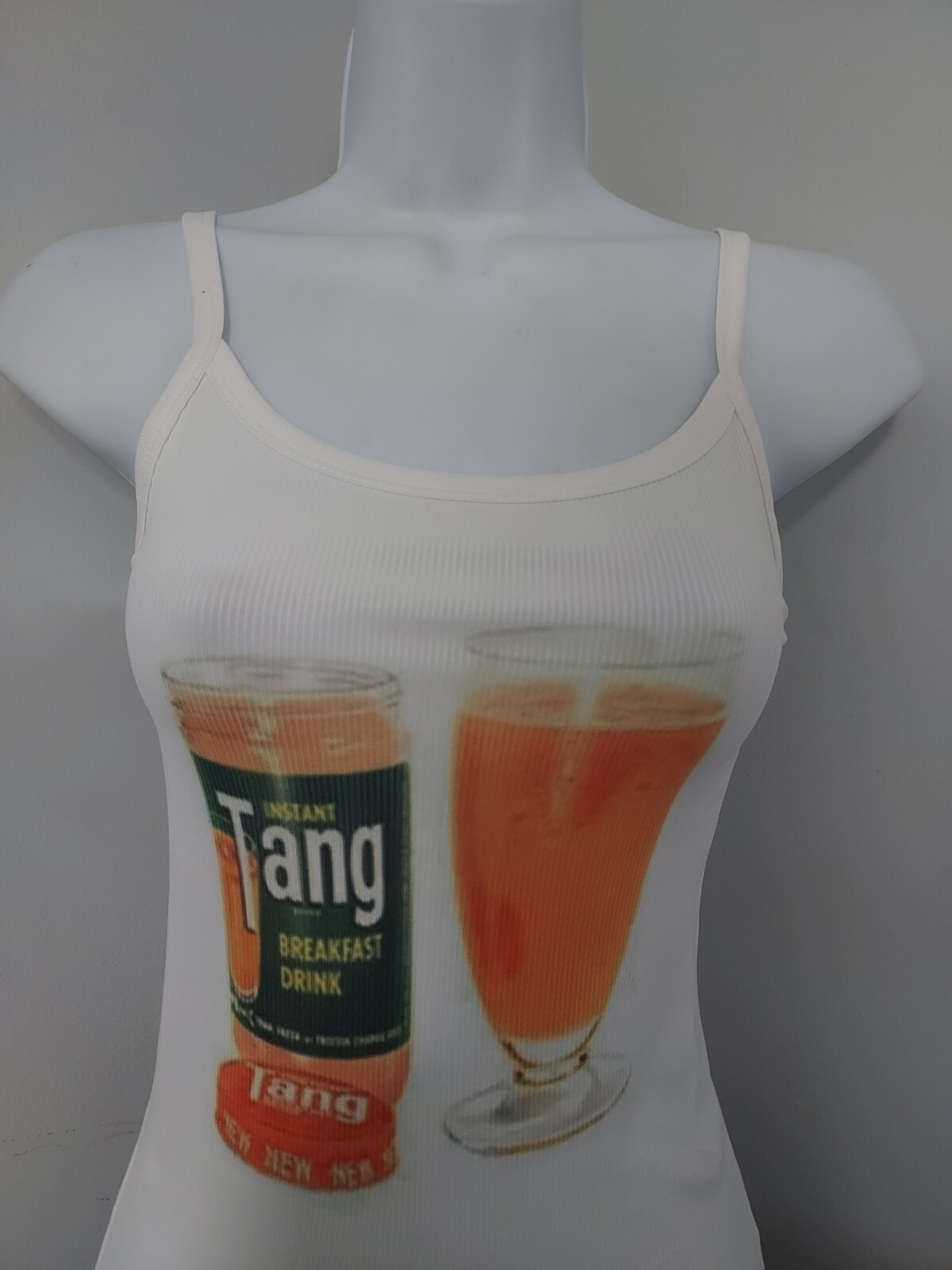 Tang tank top ribbed vintage Ad 90s Funny Tank Top Y2k Shirt 80s Tang Shirt
