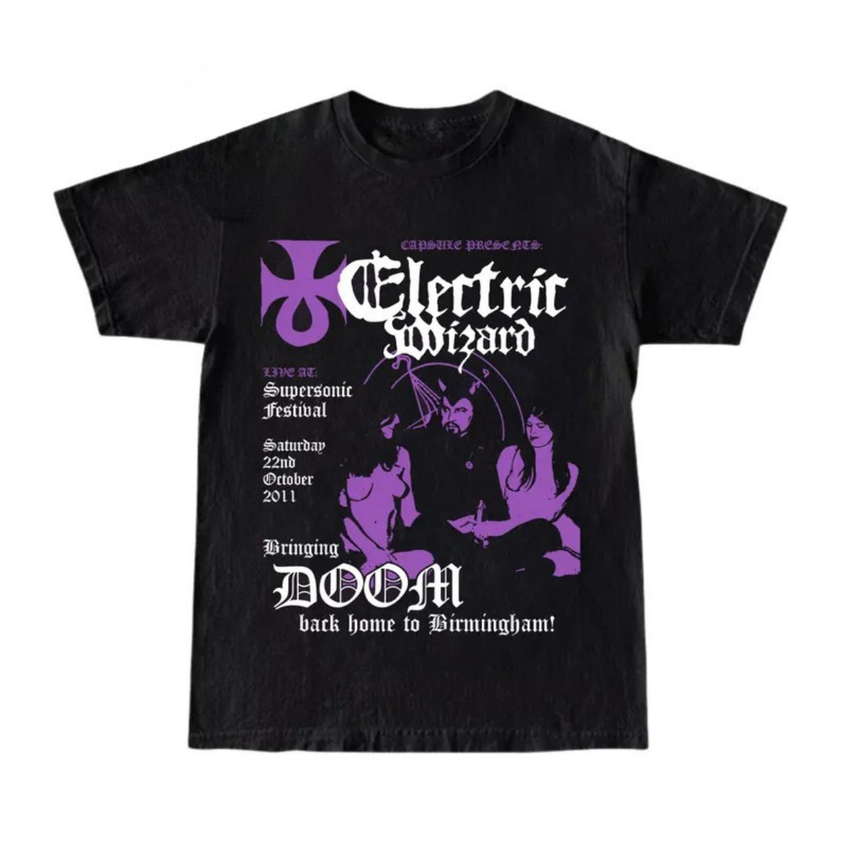 Electric Wizard T-Shirt – Doom Metal Skeleton Graphic Tee – Stoner Doom Band Mer