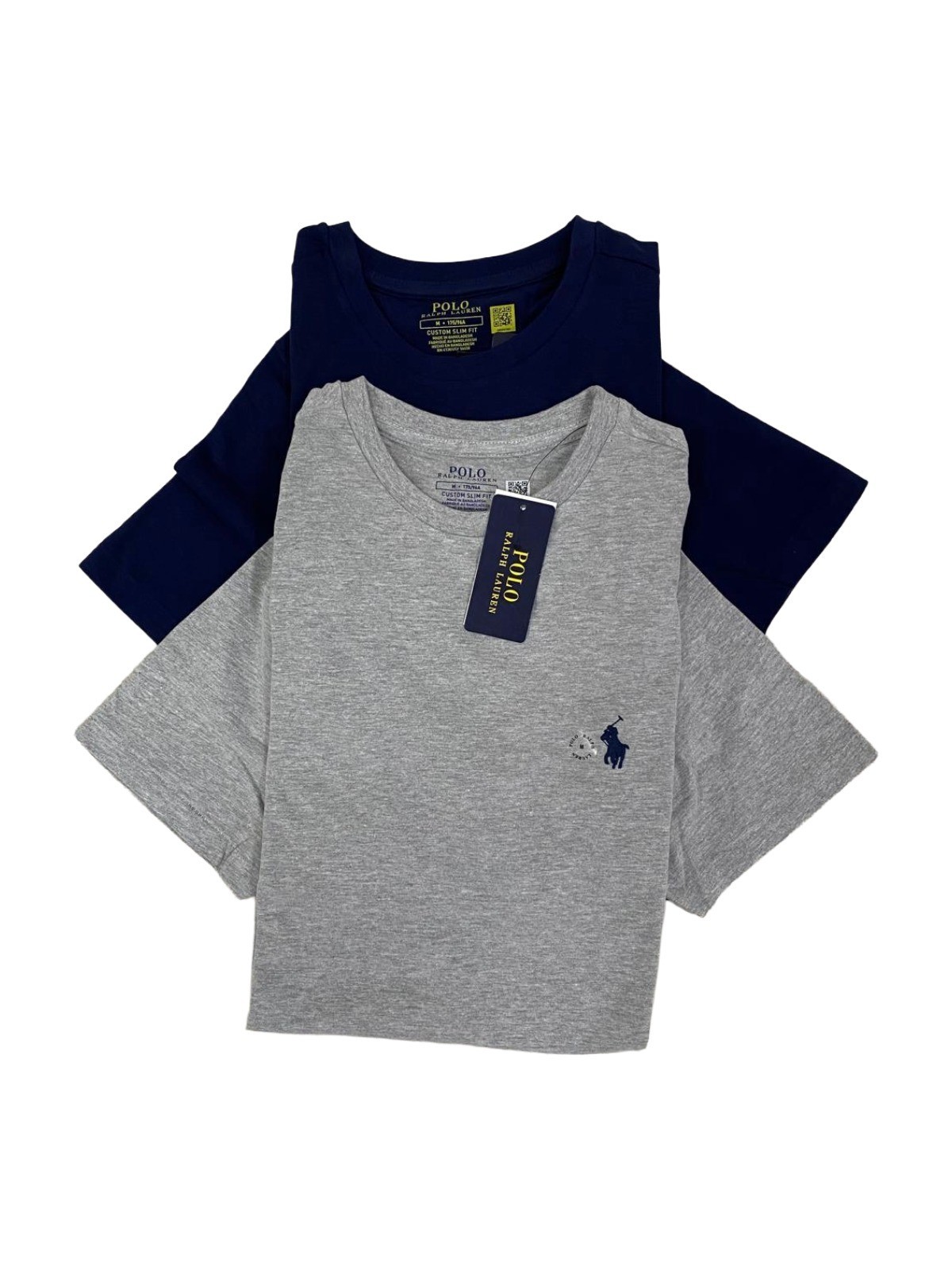 Polo Ralph Lauren Men’s Custom Slim Fit Crewneck T-Shirt Navy , Gray -S, -XXL