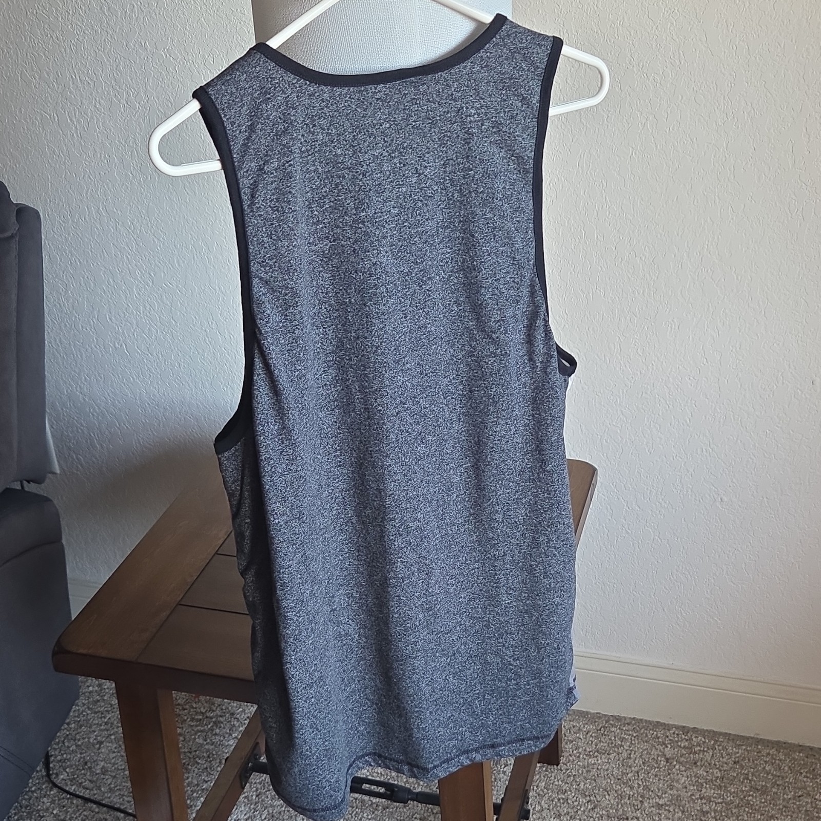 Distortion Gray Striped Contrast Trim Scoop Neck Tank Top Youth XXL
