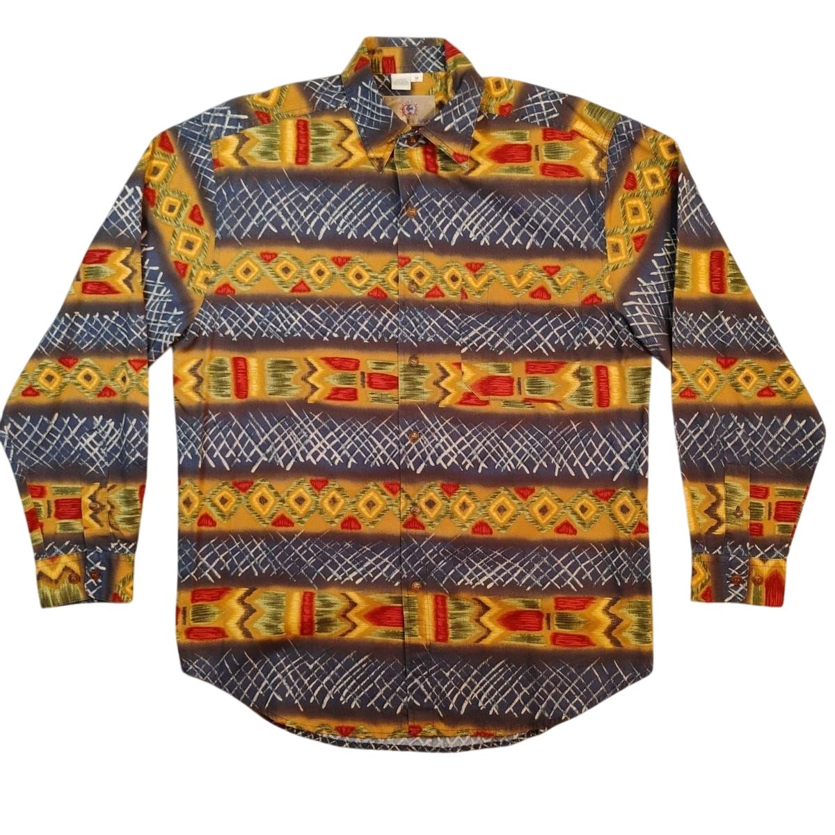 The Territory Ahead Shirt Mens Medium Aztec Southwestern Print 90’s Boho Hipster