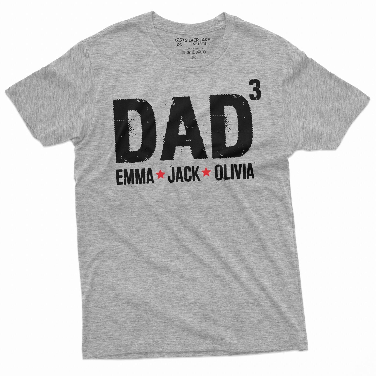 Dad Customizable Tee Fathers day dad shirt custom kids name tee dad birthday tee