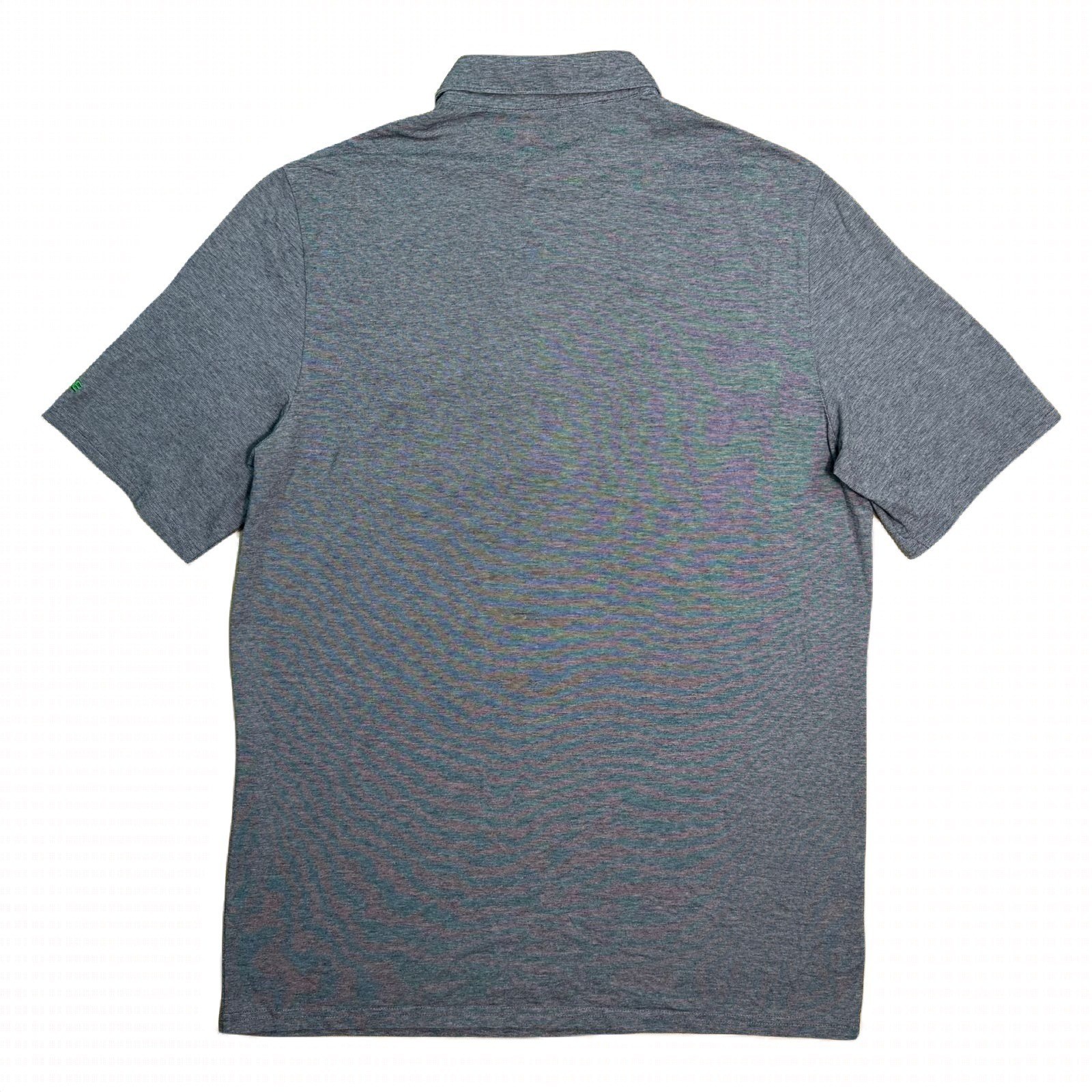 Criquet Mens Performance Players Polo Shirt Grey Heather Pima Cotton Stretch L