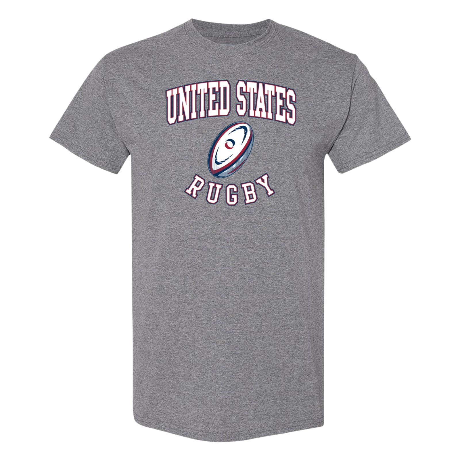 USA Rugby Ball T-Shirt – Graphite Heather