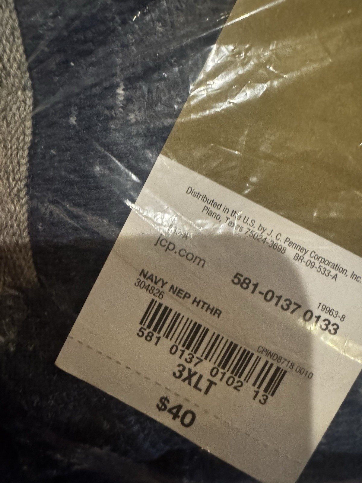 Foundry Supply Co Long Sleeve Shirt Men’s 3XLT Navy Blue
