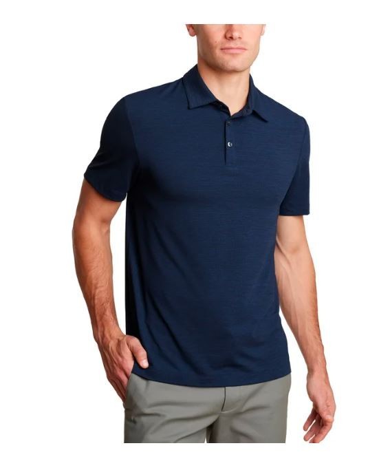 TWO Mack Weldon Men’s Polo, Color: Navy – Black, Size: Medium