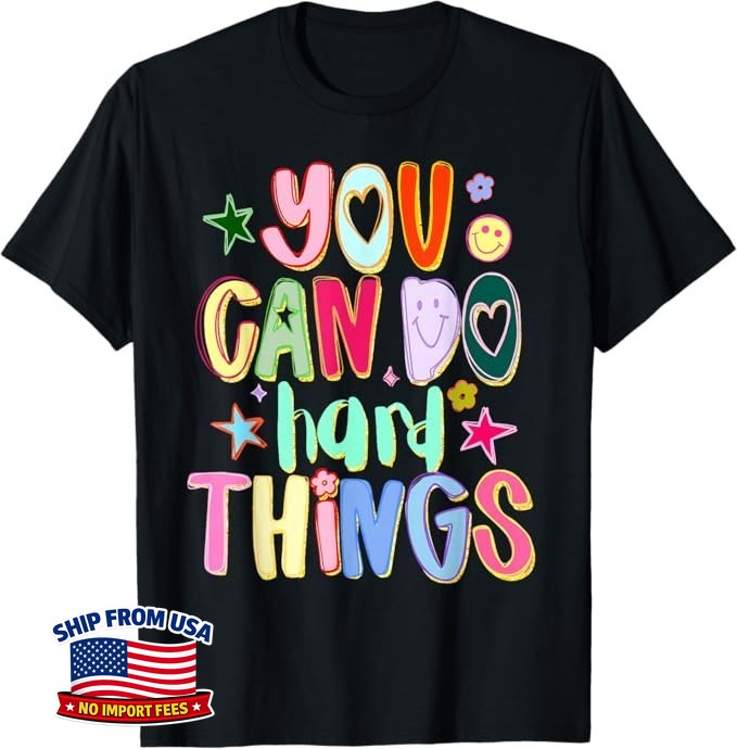 You Can Do Hard Things Autism Awareness Autistic Puzzle Unisex T-Shirt