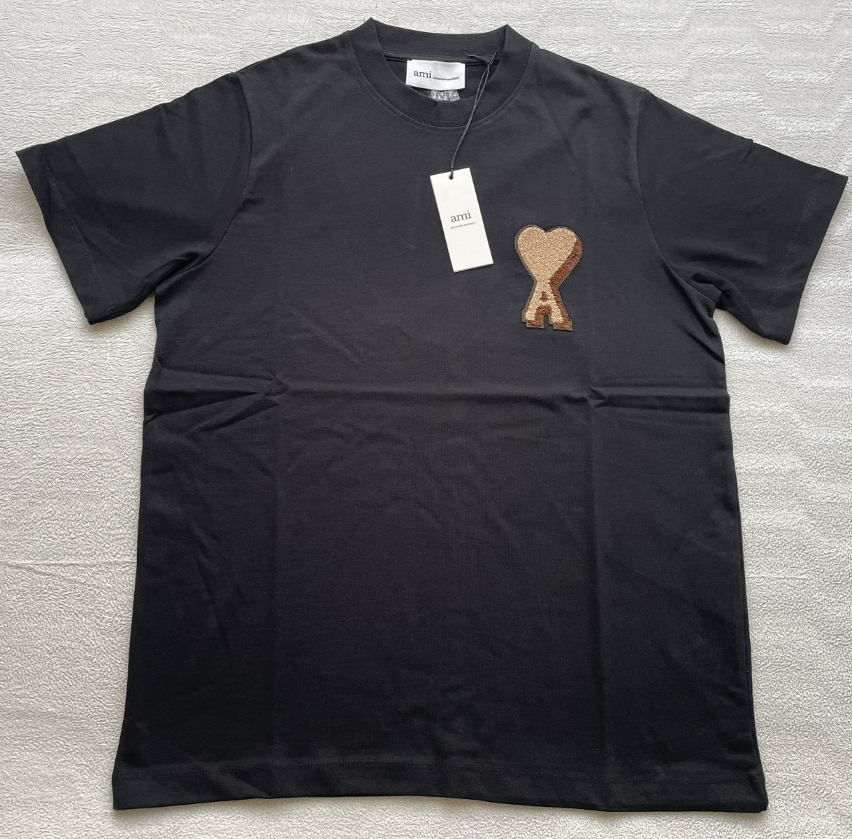 Ami Men’s Black T-Shirt, Size XL