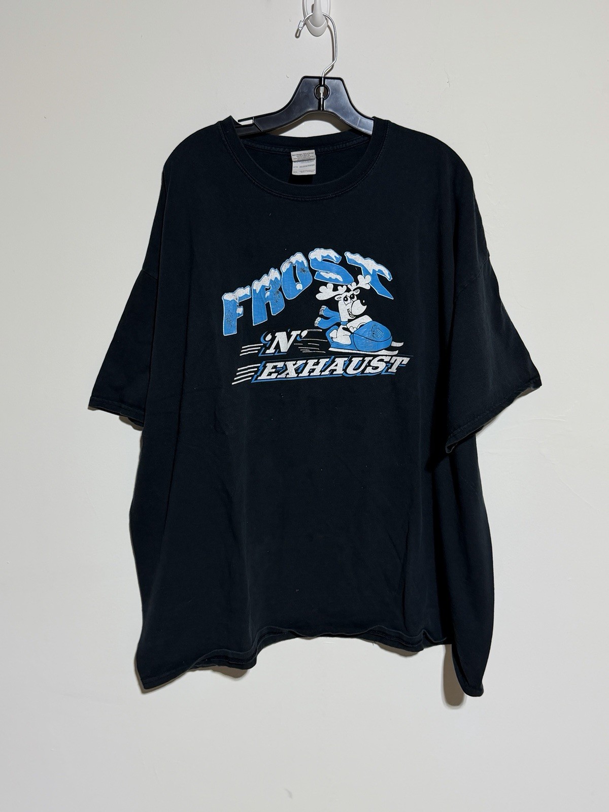 Vintage Frost N Exhaust Black T Shirt 3XL Snowmobile Get Your Sled Out The Shed