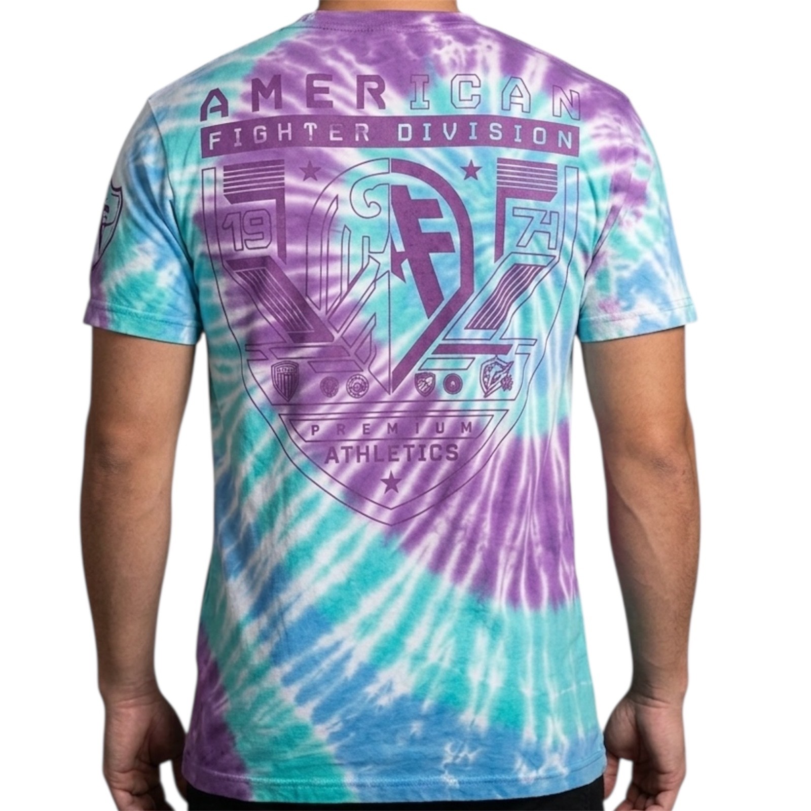 $40 AMERICAN FIGHTER Tie Dye KENTON Athletic Graphic T-shirt NWT