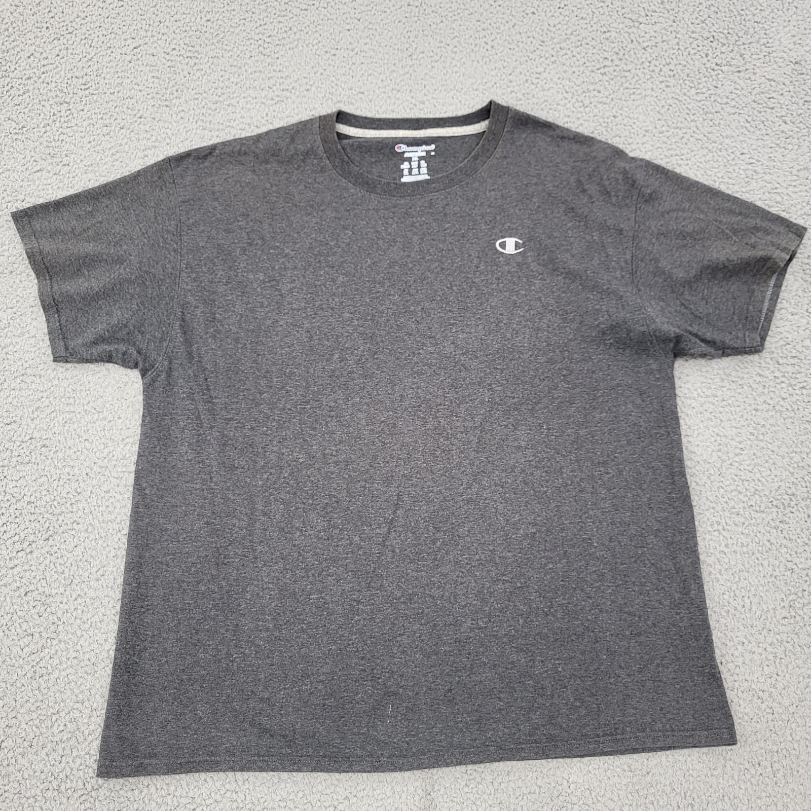 Champion Shirt Mens XL Charcoal Gray Heather Logo Embroidered