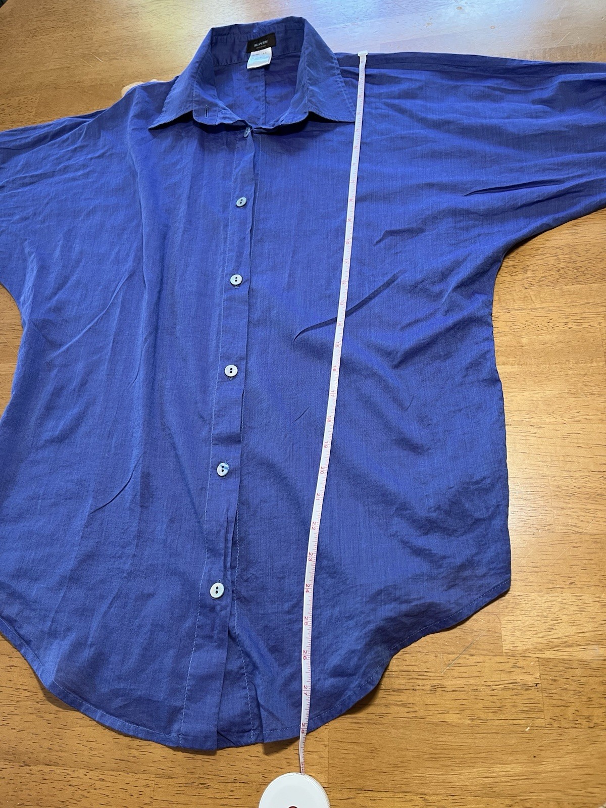 BILANCIONI Men’s Cottton Button Down Indigo Size 40 US Medium