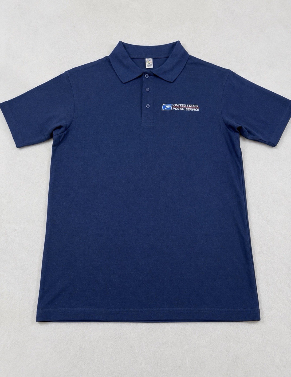Postal Carrier Uniform Polo Shirt Navy Blue Embroidered Logo Unisex Medium