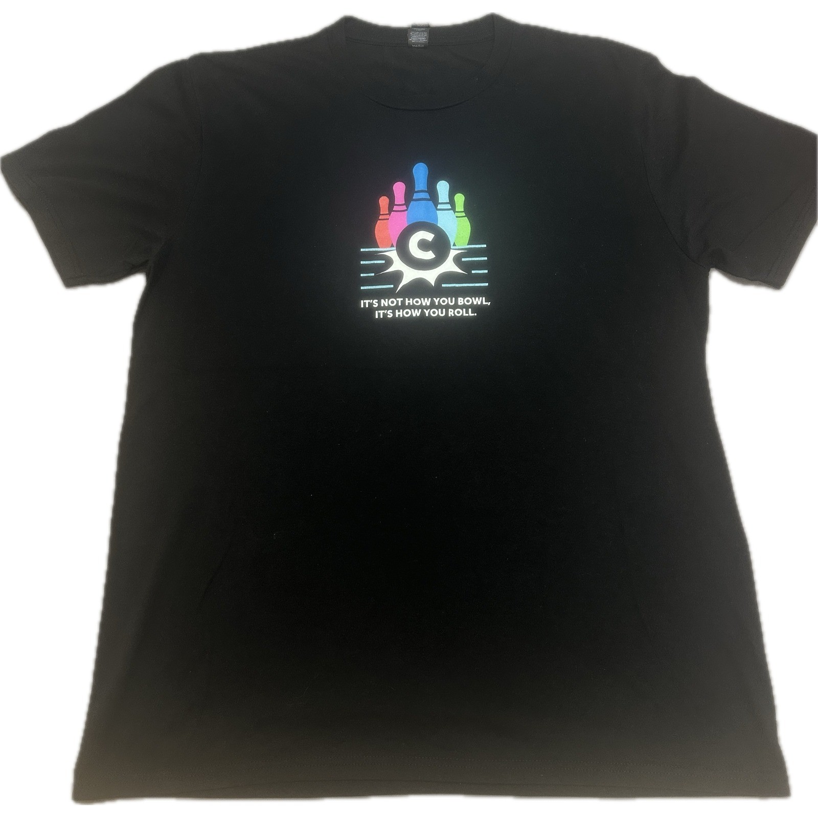 District Mens Bowling Philly Summer Outing T-Shirt L Black Tri-Blend Graphic