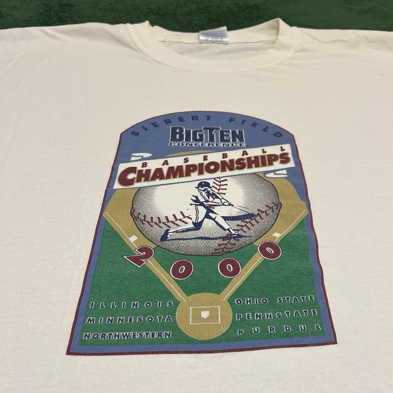Vintage Y2K College Baseball Big Ten Championships Shirt Ohio State 2XL