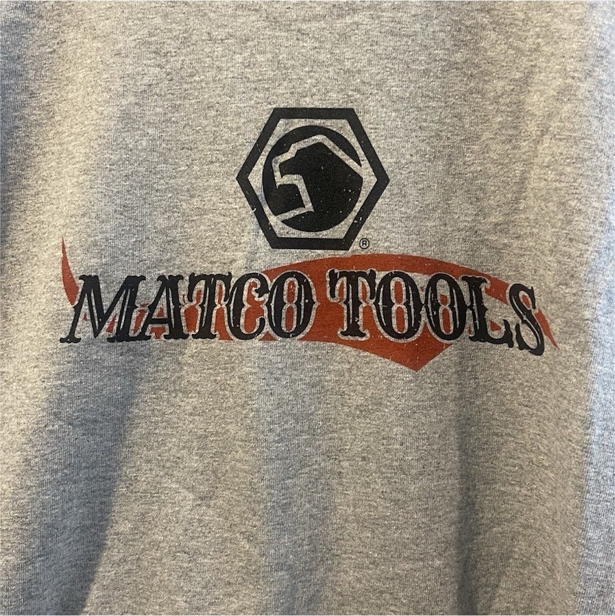 Matco Tools gray short sleeve t-shirt with automotive graphic print.