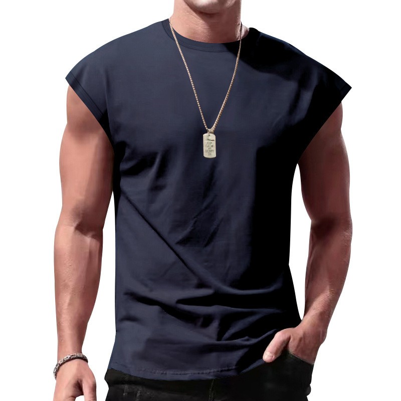 New Summer Solid Thin Sleeveless Tee
