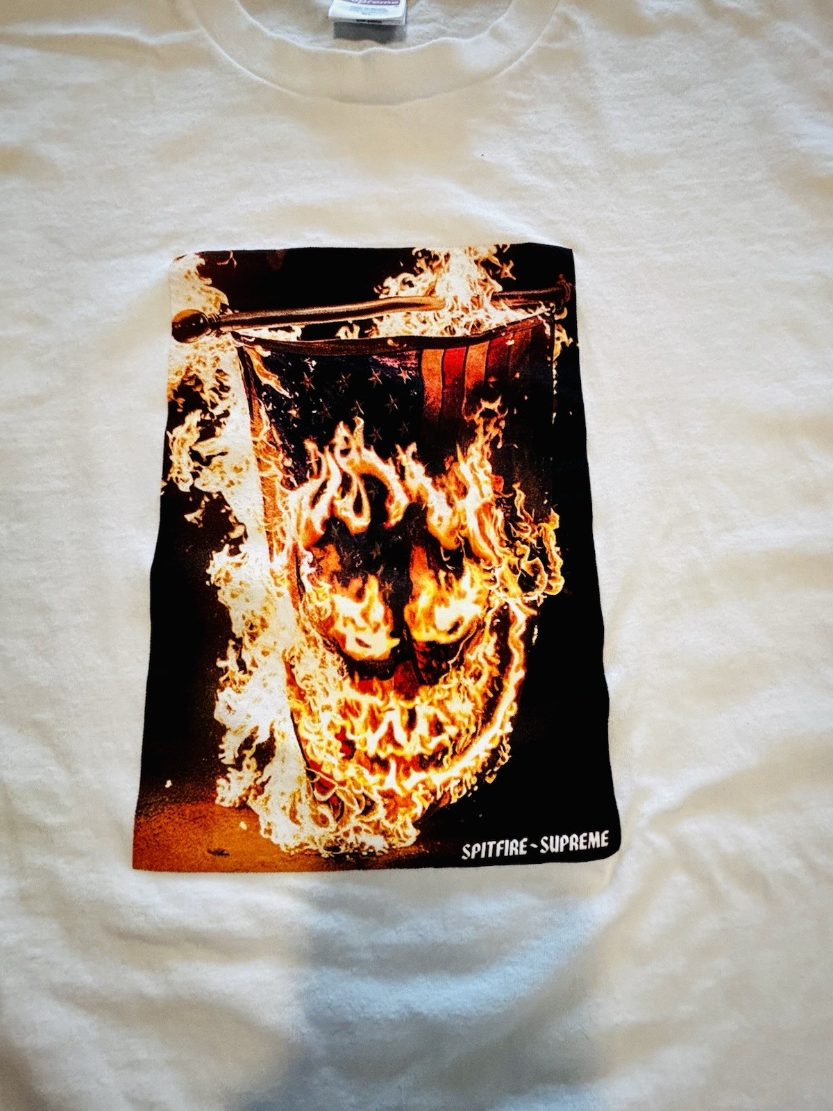Supreme x Spitfire Flag Tee x Mens Size XL White x See Description