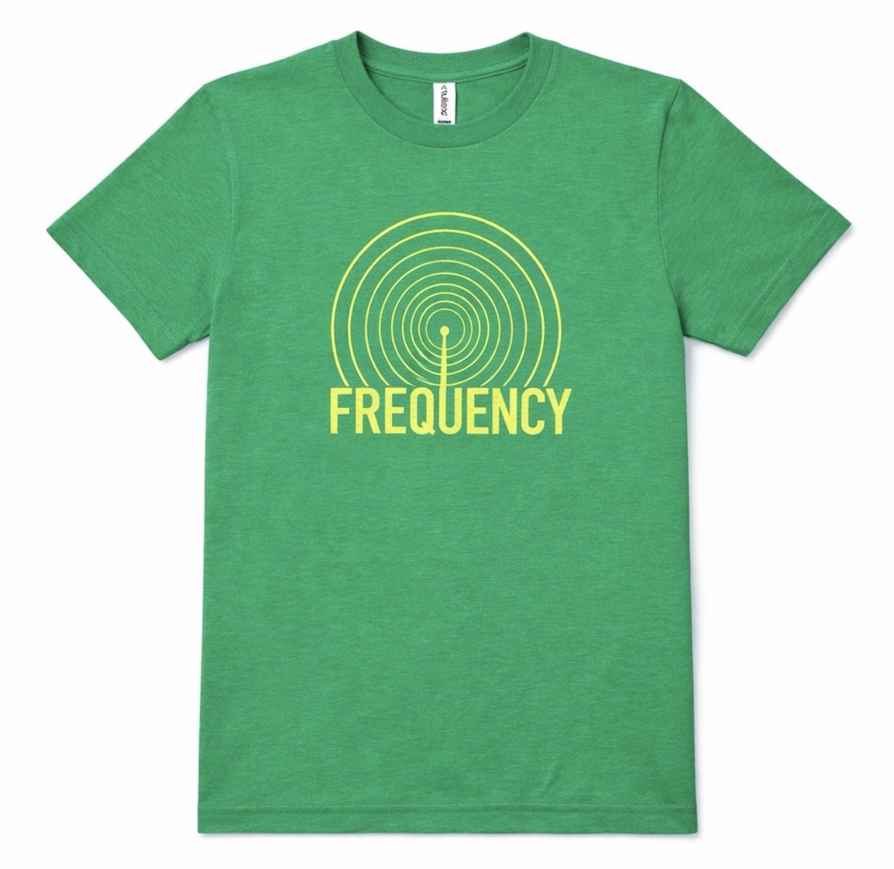 Tultex Men’s Green Tee Shirt “Frequency” Size Small Cotton Poly Blend