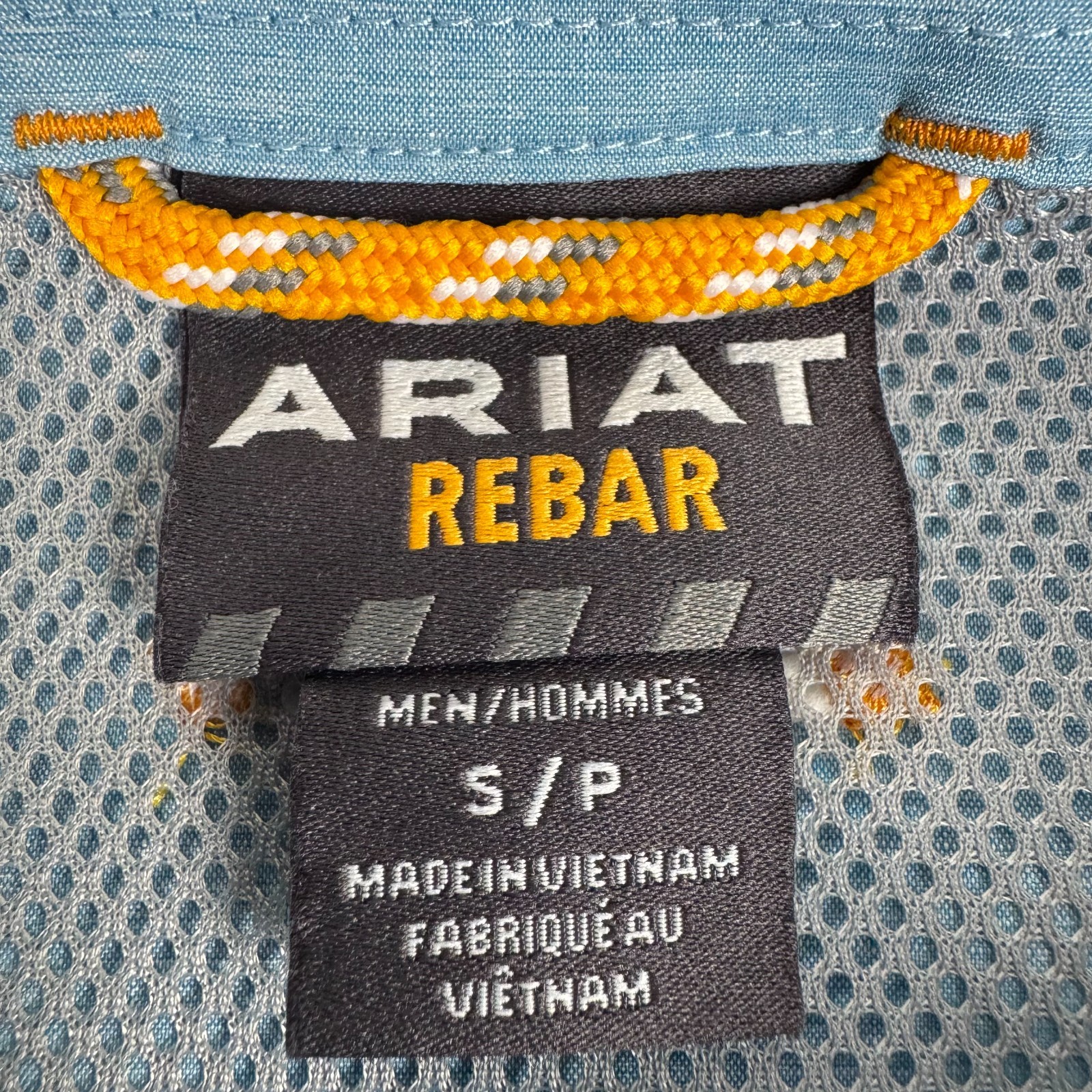 Ariat Rebar Made Tough VentTEK DuraStretch Work Shirt Blue Mens Small S