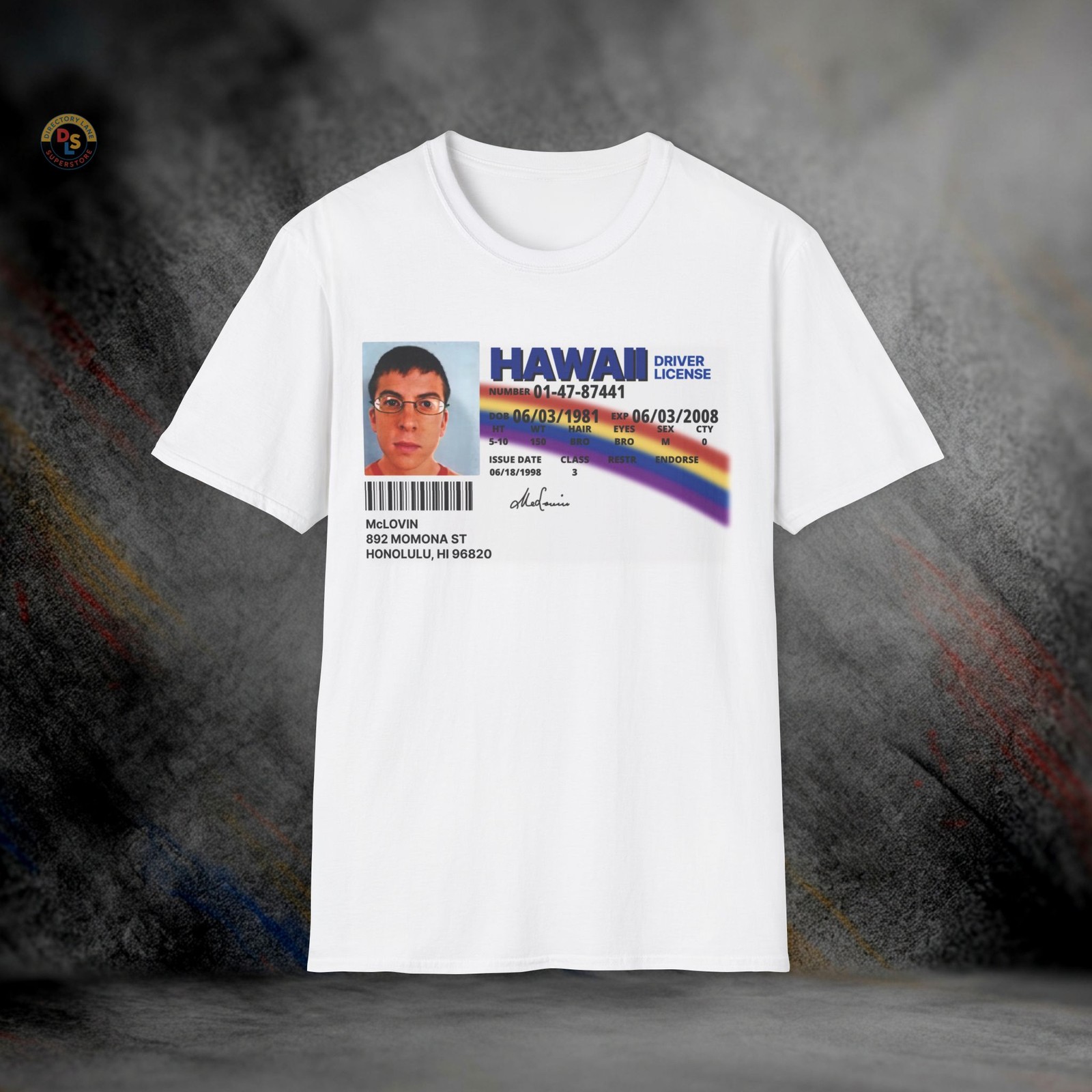 McLovin Drivers License Superbad T-Shirt | Softstyle Tee
