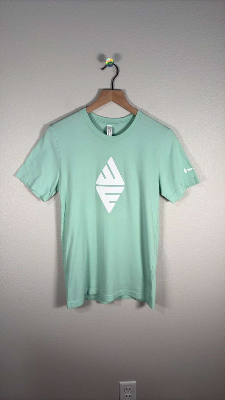 We Ortho Unisex S Turquoise Cotton Crewneck T-Shirt