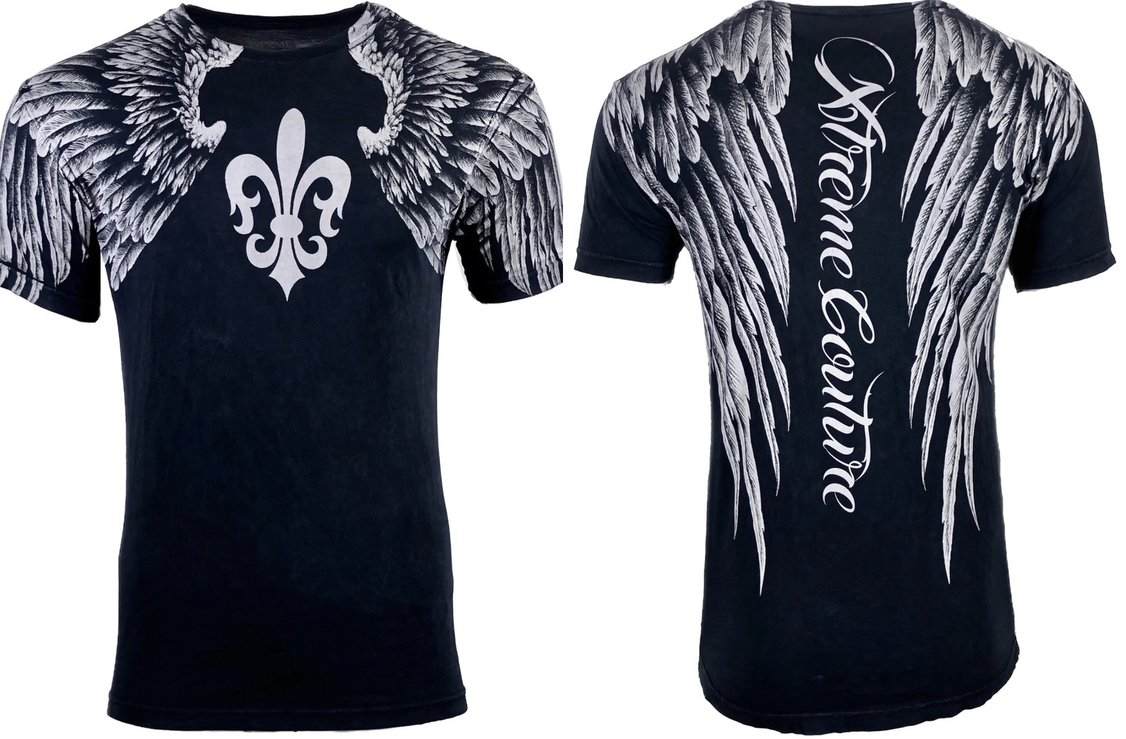 Xtreme Couture Affliction Men’s T-Shirt AEROSMITH Black Wings Biker Tattoo MMA