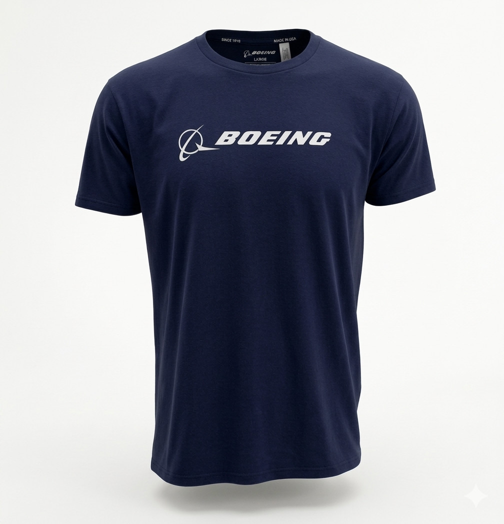BOEING LOGO GRAPHIC T SHIRT-FREE SHIPPING