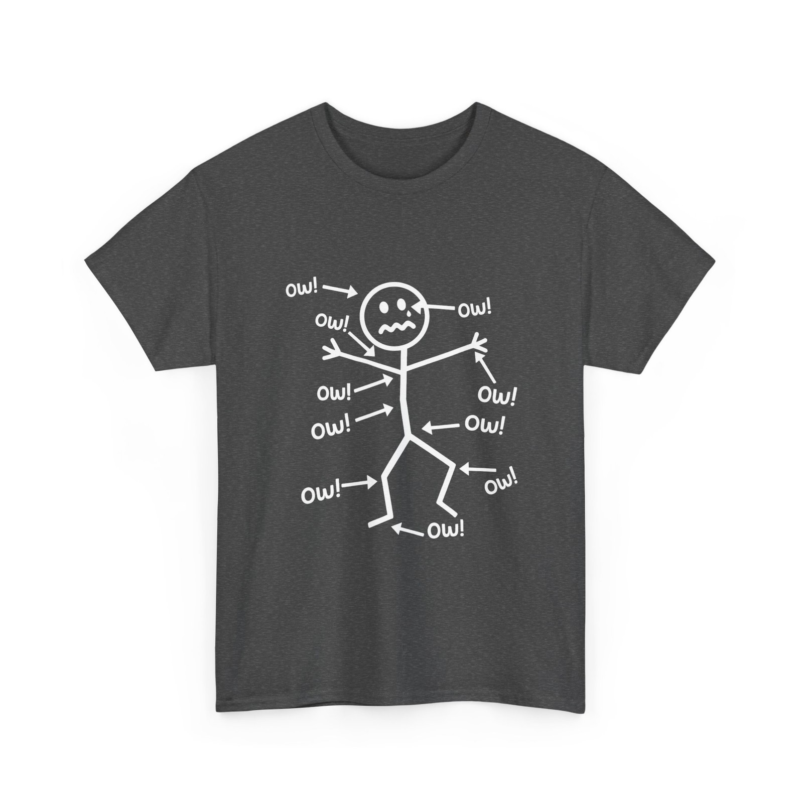 Ow Ow Ow Ow Saying Body Pain Shirt, Funny Character Humor Sarcastic Shirt