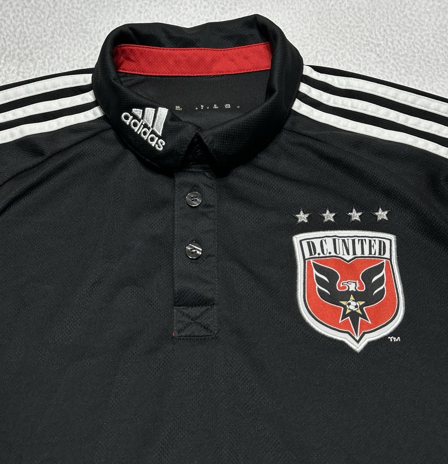 DC United Adidas Formotion Mens Futball Soccer Polo Jersey Shirt 2012 *READ
