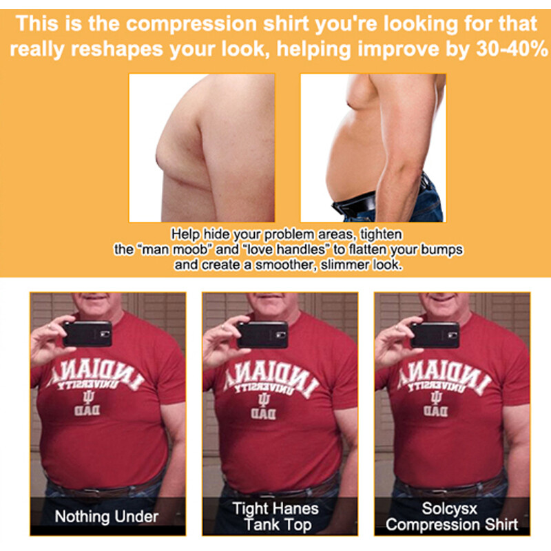 Men Gynecomastia Compression Shirts Tummy Control Body Shaper Tank Top Shapewear