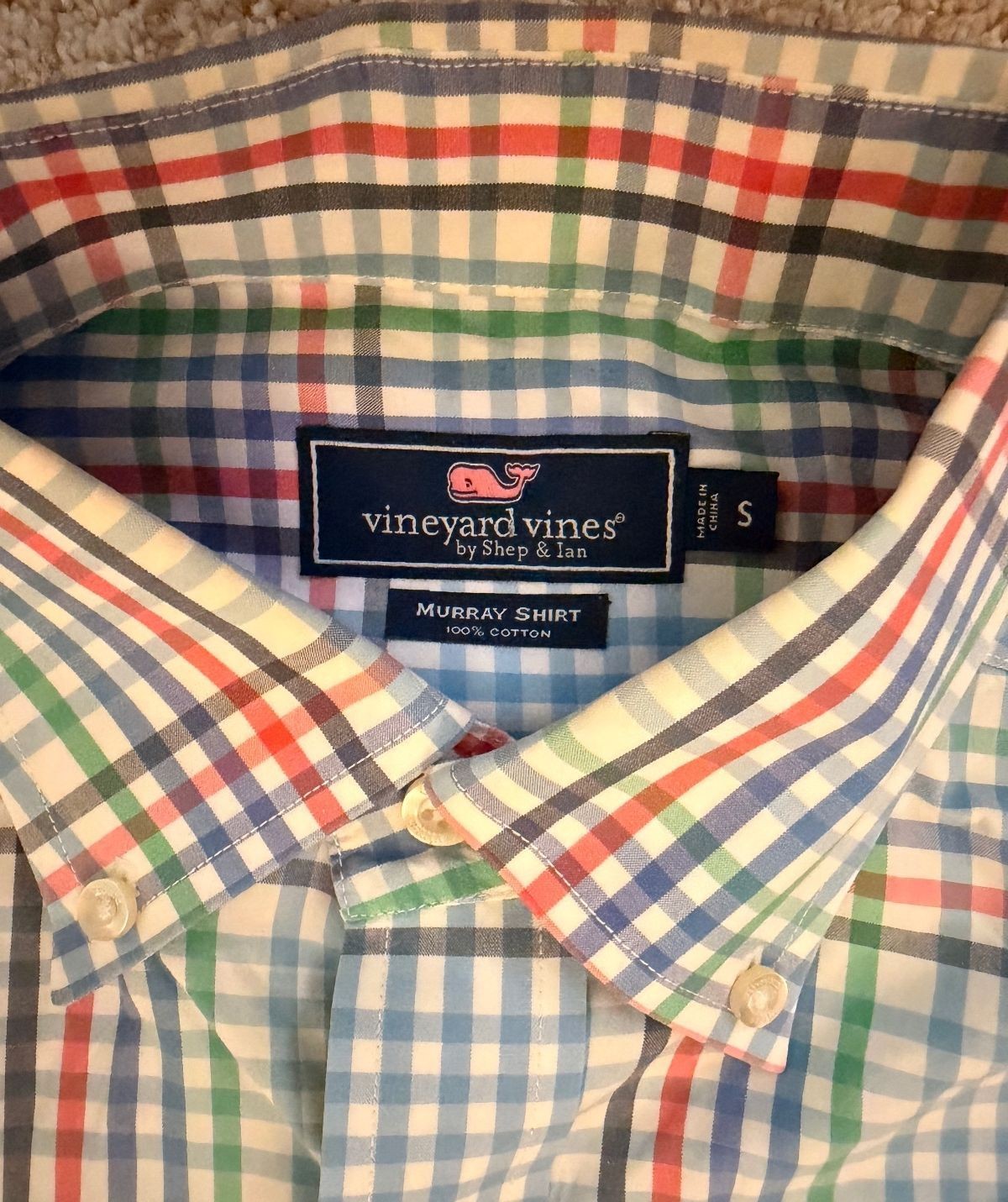 Vineyard Vines Murray Shirt Plaid Button Down Sz S