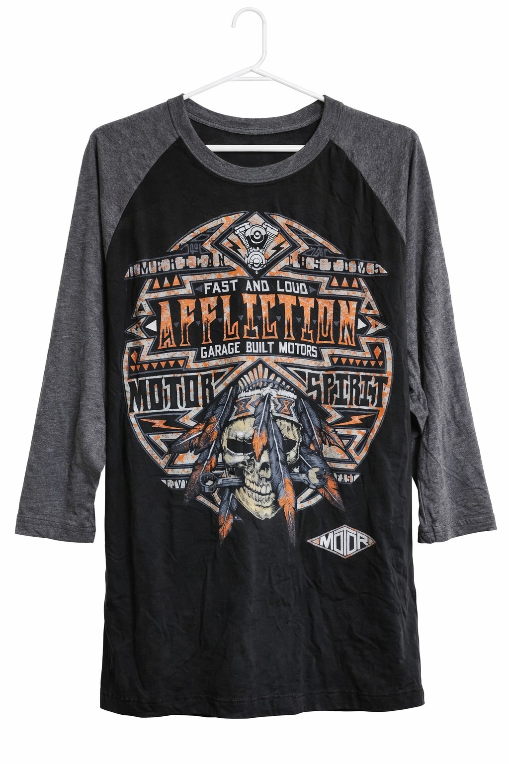 Affliction Live Fast 3/4 Sleeve T Shirt 4XL XXXXL Buffalo Fever NWT New L100