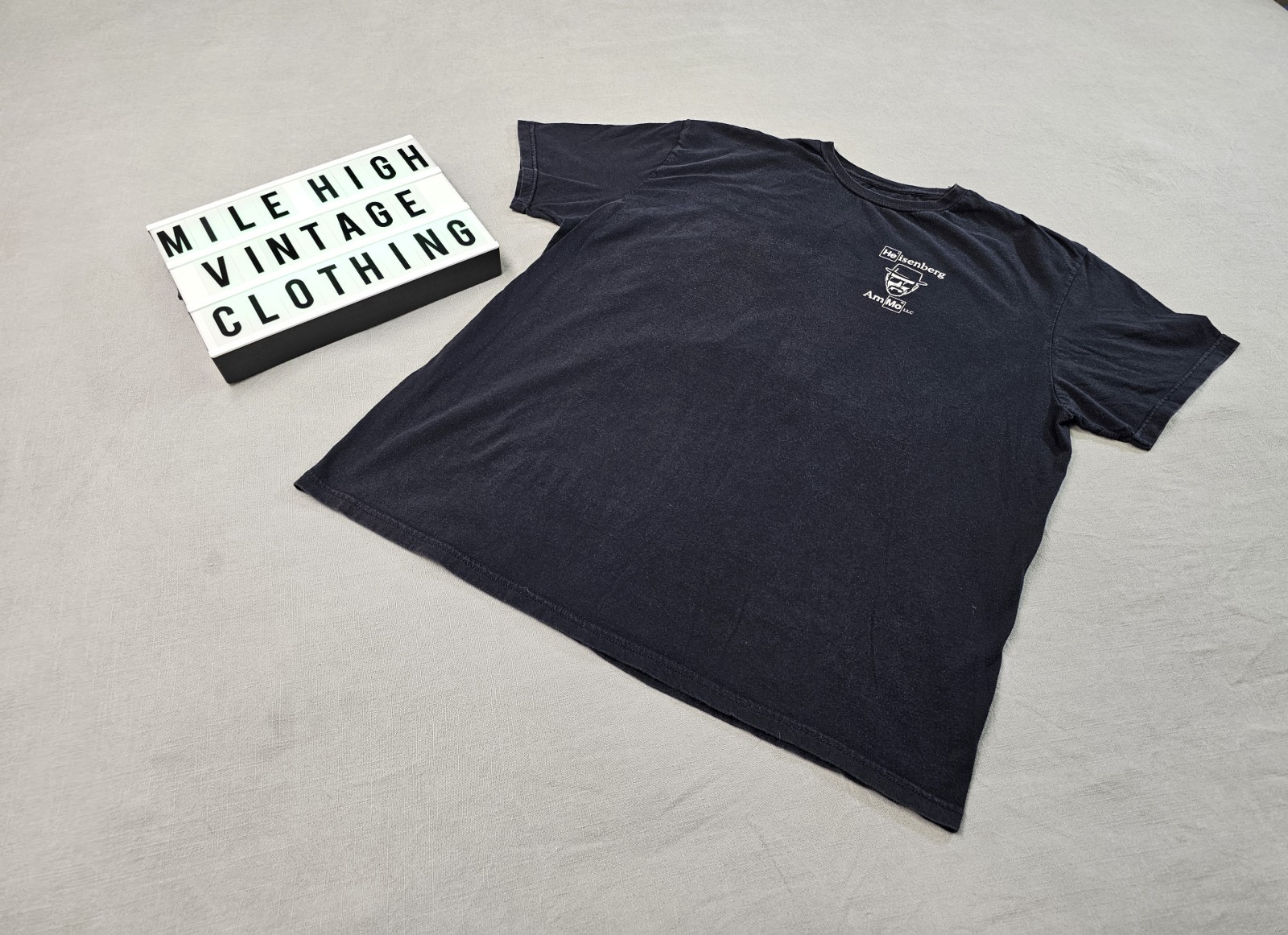 Men’s Heisenberg Shirt XL Ammo Ammunition Tee Retro Black Breaking Bad Style