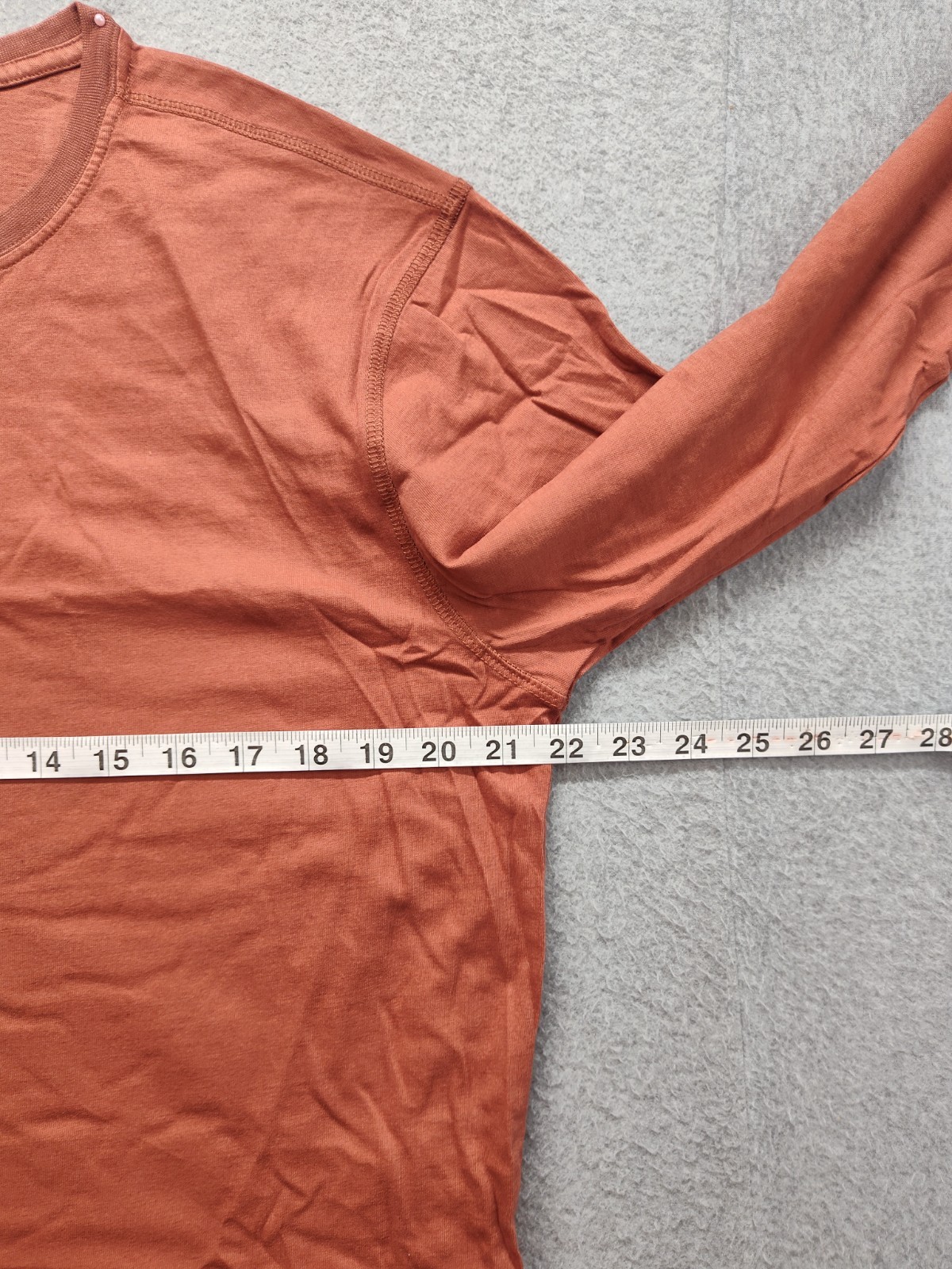 Gap Men Henley Shirt S Burnt Orange 100% Cotton Casual Button Up Long Sleeve