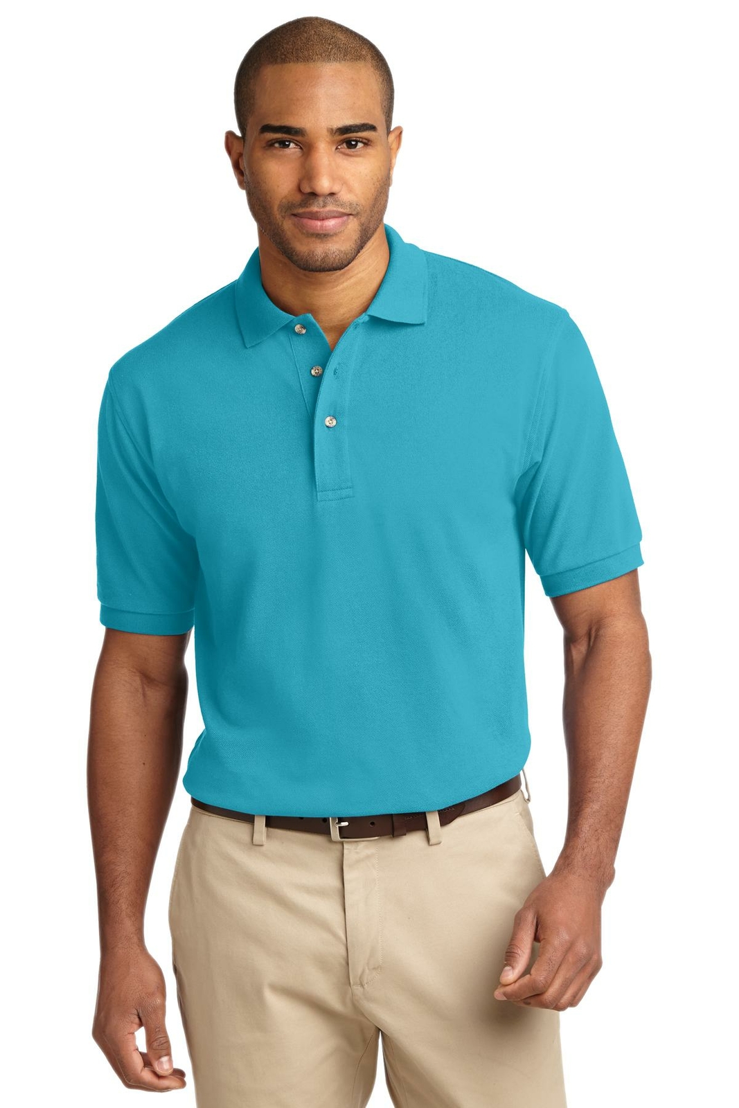 Port Authority K420 Mens Short Sleeve Heavyweight Cotton Pique Polo Shirt