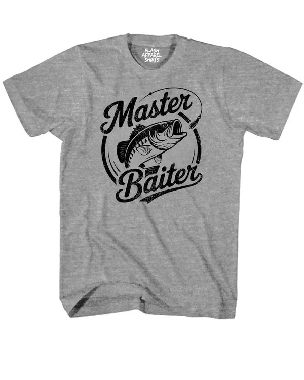 Funny Fishing Humor T-Shirt Fisherman Jokes Master Baiter T Shirt Novelty Gift