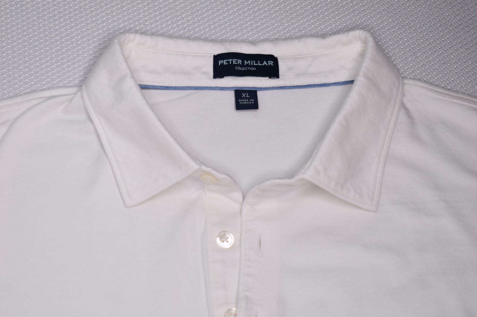 PETER MILLAR XL Men’s Short Sleeve Cotton Spandex Golf Polo Shirt White