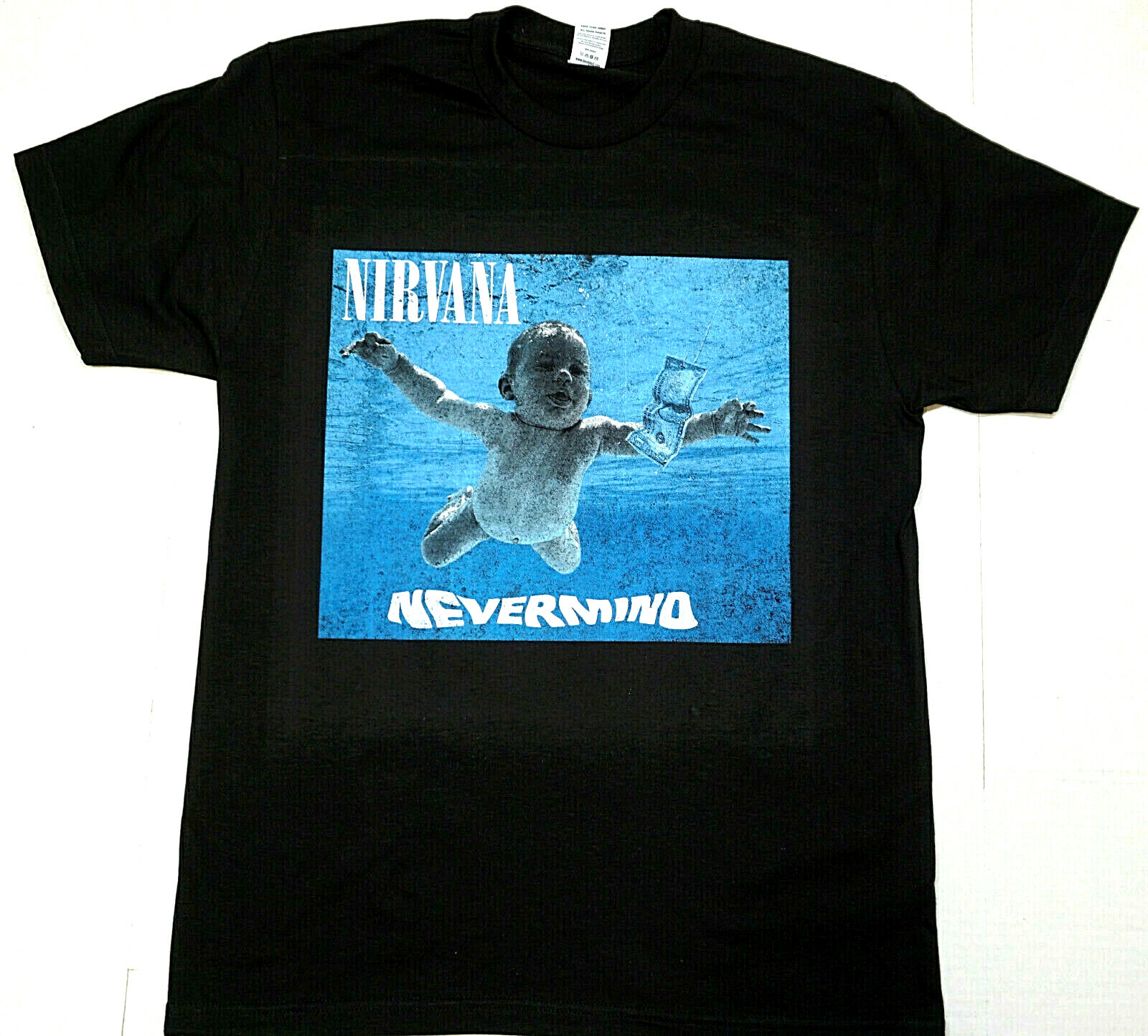 NIRVANA T-shirt Nevermind Grunge Rock Kurt Cobain Tee Men’s 100% Cotton New