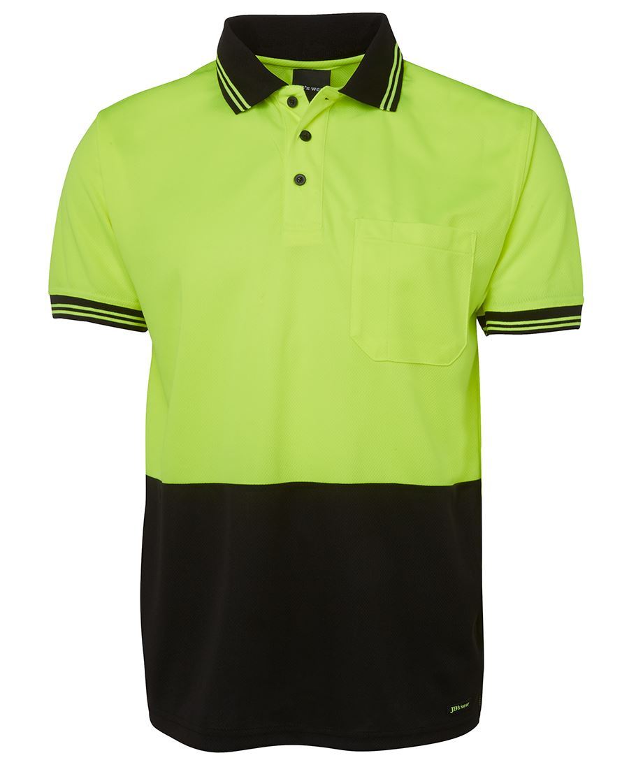 Jb’s wear Hi-Vis Short Sleeve Traditional Safety Polo with Chest Pocket QuickDry