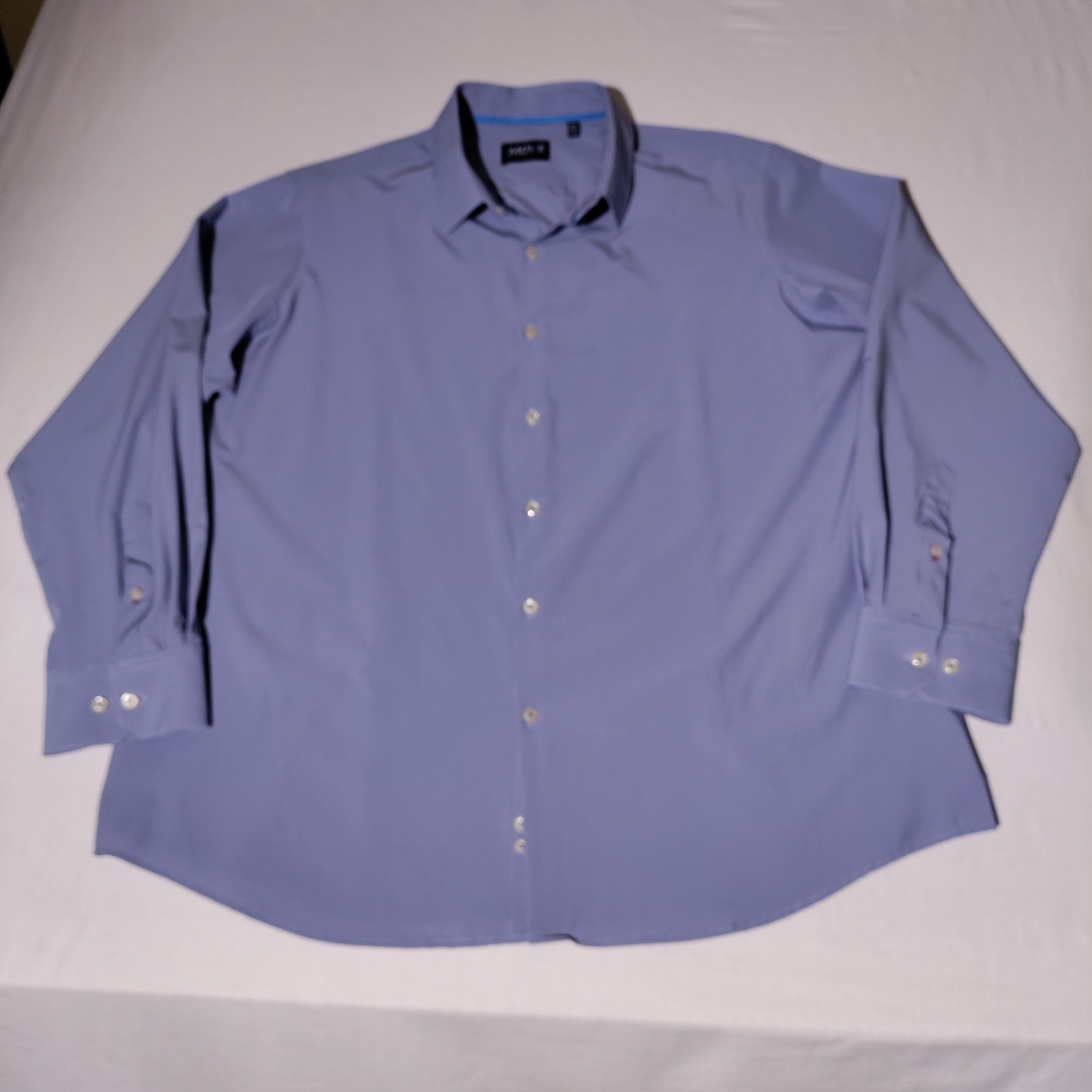 MOVE by QUIETI Performance Apparel Dress Shirt Blue Long Sleeve Button Front XXL