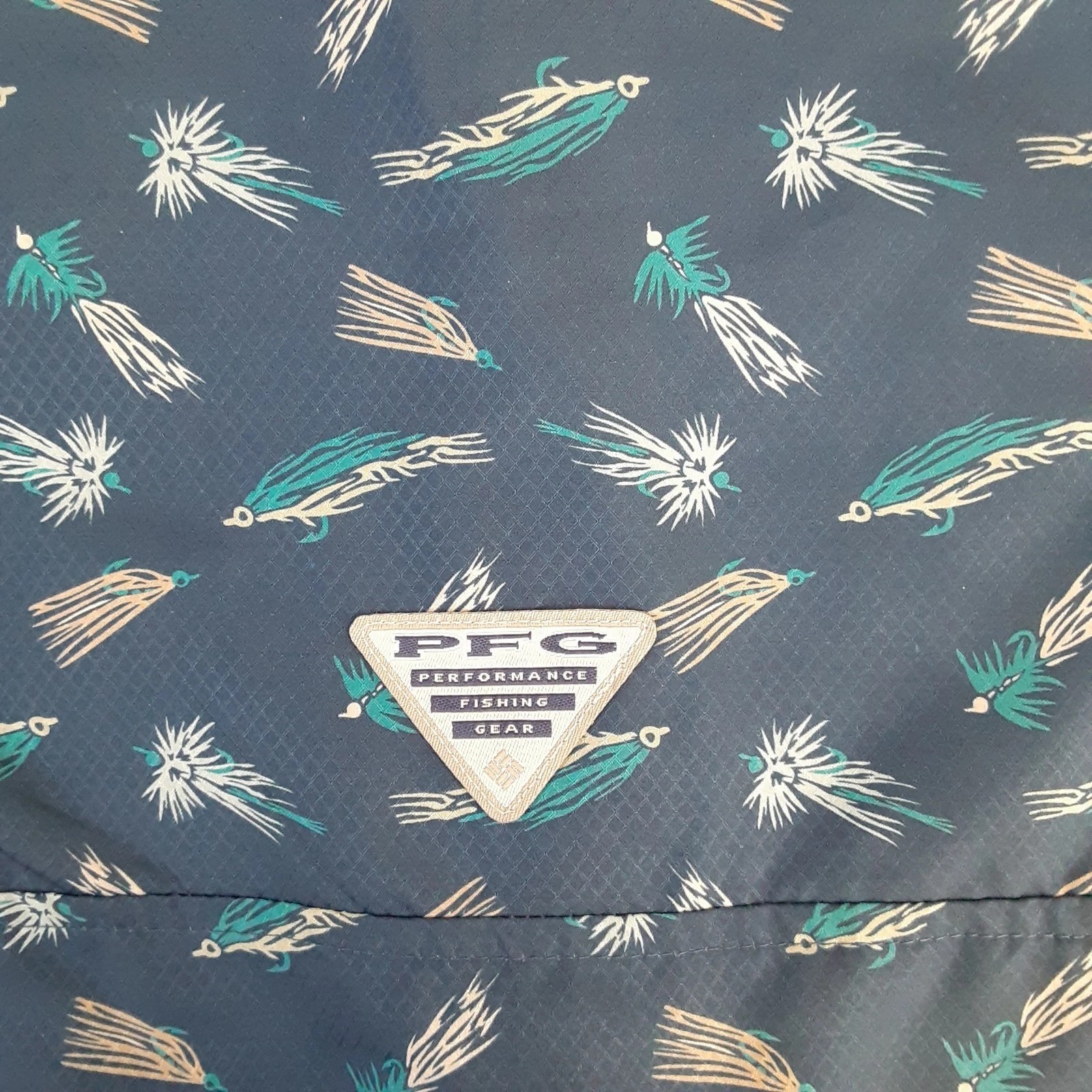 Columbia PFG Mens Small Blue Super Slack Tide Camp Shirt Short Sleeve Lure New