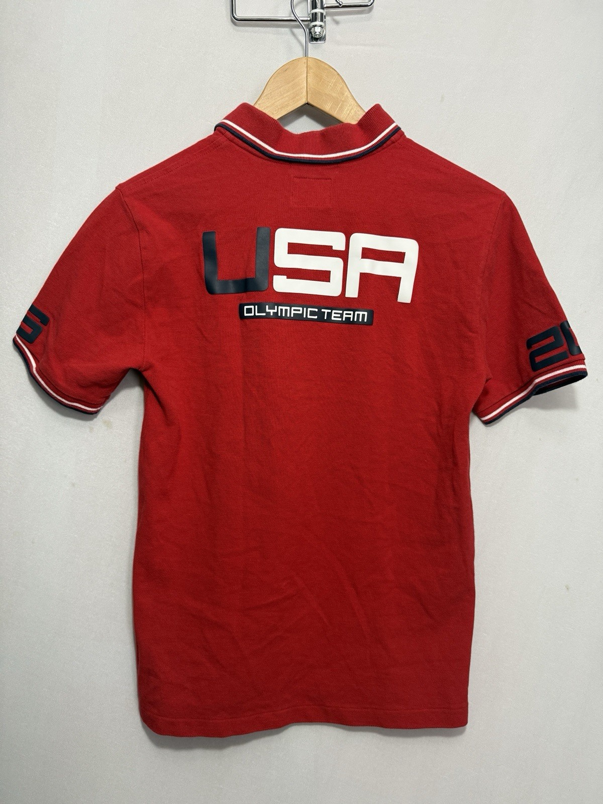 Polo Ralph Lauren Team USA 2016 Olympics Red Polo Shirt Mens L Official