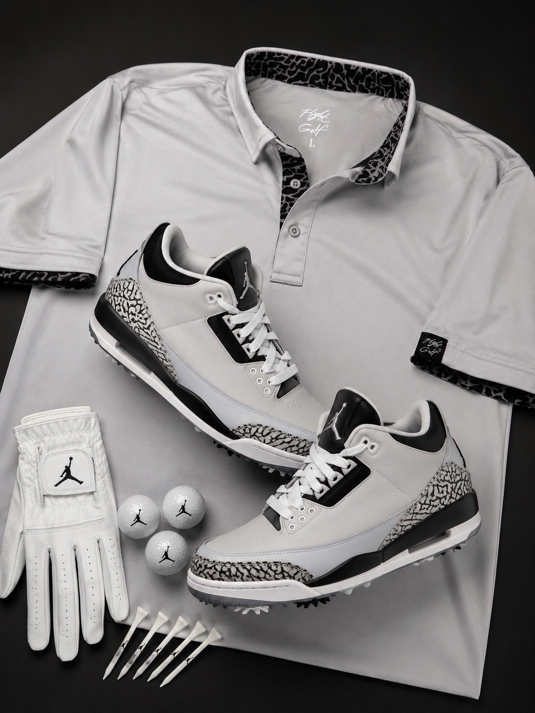 Air Jordan Elephant Print Performance Golf Polo by Flight Golf (Run Small)