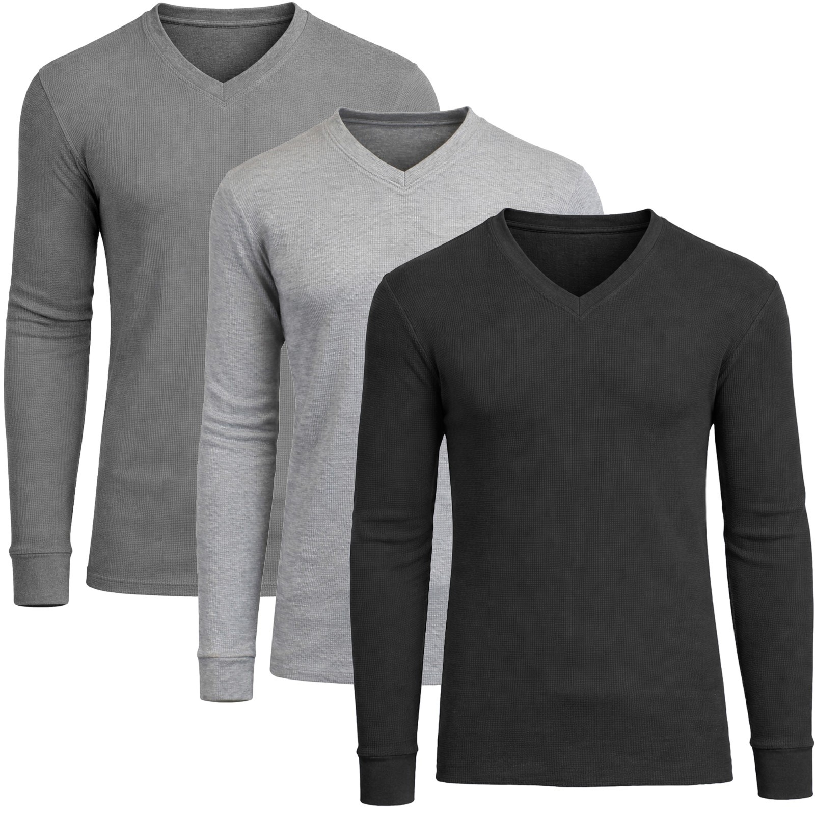 3-Pack Men’s Long Sleeve Thermal Shirts (Sizes- S-2XL)