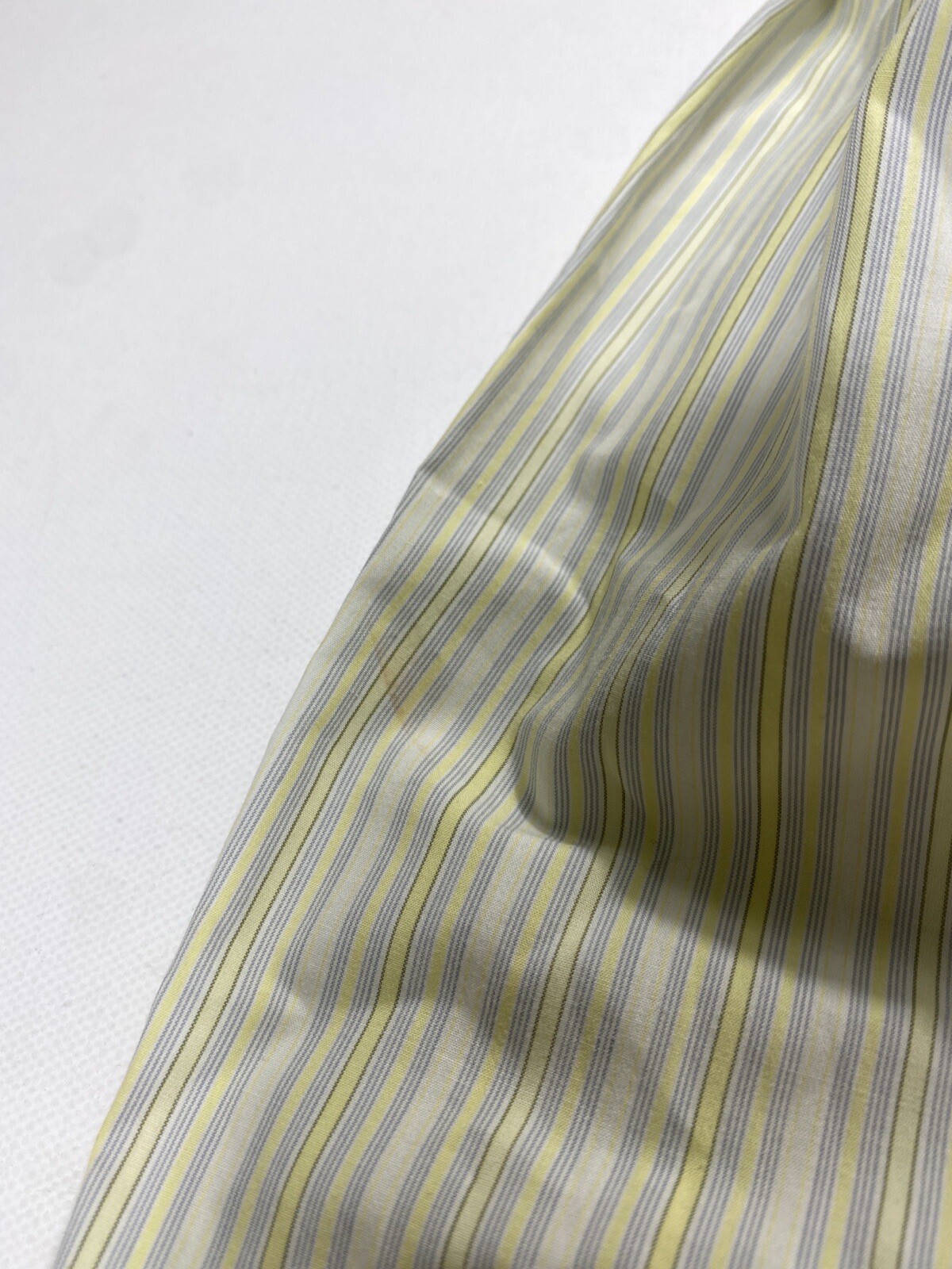 Hugo Boss Casual Button Dress Shirt XL Slim Fit Yellow Striped Modern Preppy